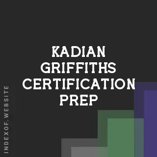 Kadian Griffiths Certification Prep | Indexof