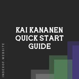 Kai Kananen Quick Start Guide | Indexof