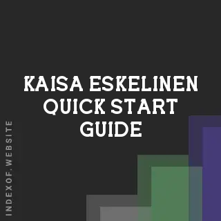 Kaisa Eskelinen Quick Start Guide | Indexof