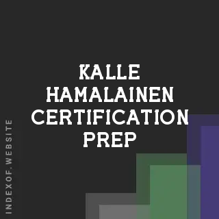 Kalle Hamalainen Certification Prep | Indexof