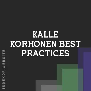 Kalle Korhonen Best Practices | Indexof