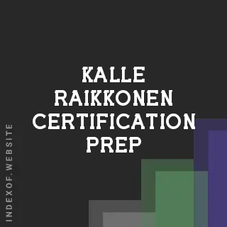 Kalle Raikkonen Certification Prep | Indexof
