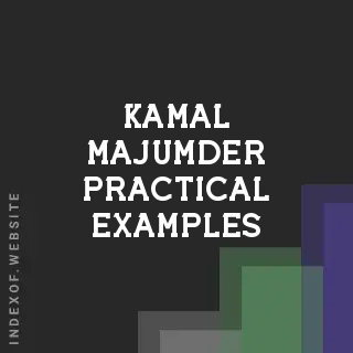 Kamal Majumder Practical Examples | Indexof