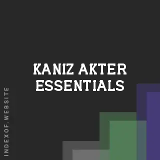 Kaniz Akter Essentials | Indexof