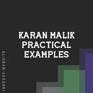 Karan Malik Practical Examples | Indexof