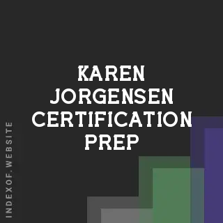 Karen Jorgensen Certification Prep | Indexof
