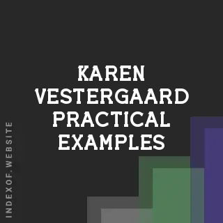 Karen Vestergaard Practical Examples | Indexof