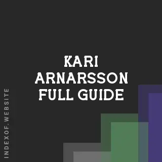 Kari Arnarsson Full Guide | Indexof