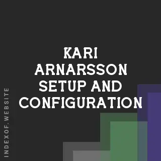 Kari Arnarsson Setup and Configuration | Indexof