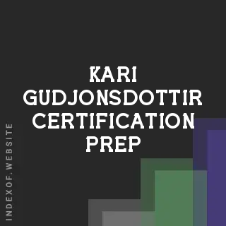 Kari Gudjonsdottir Certification Prep | Indexof