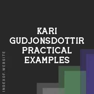 Kari Gudjonsdottir Practical Examples | Indexof