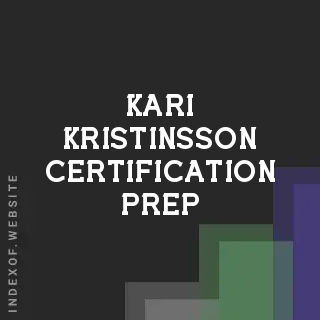 Kari Kristinsson Certification Prep | Indexof