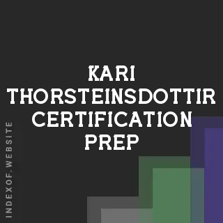 Kari Thorsteinsdottir Certification Prep | Indexof