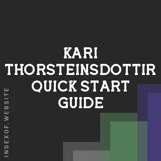Kari Thorsteinsdottir Quick Start Guide | Indexof