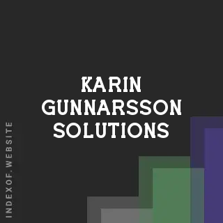 Karin Gunnarsson Solutions | Indexof