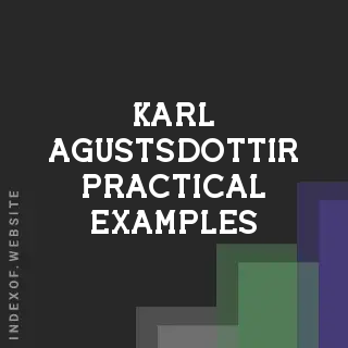 Karl Agustsdottir Practical Examples | Indexof