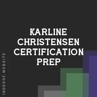 Karline Christensen Certification Prep | Indexof