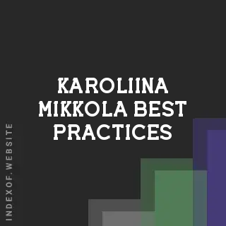 Karoliina Mikkola Best Practices | Indexof