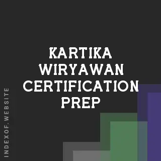 Kartika Wiryawan Certification Prep | Indexof