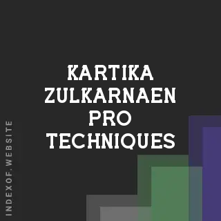 Kartika Zulkarnaen Pro Techniques | Indexof