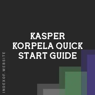 Kasper Korpela Quick Start Guide | Indexof