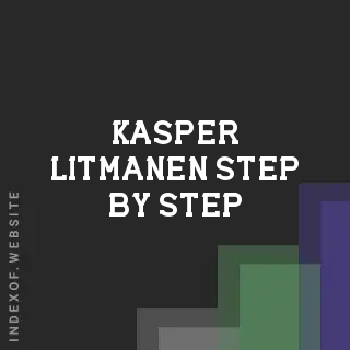 Kasper Litmanen Step-by-Step | Indexof