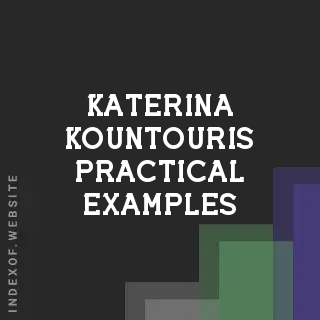 Katerina Kountouris Practical Examples | Indexof