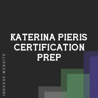 Katerina Pieris Certification Prep | Indexof