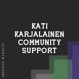 Kati Karjalainen Community Support | Indexof