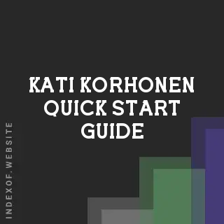 Kati Korhonen Quick Start Guide | Indexof