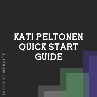 Kati Peltonen Quick Start Guide | Indexof