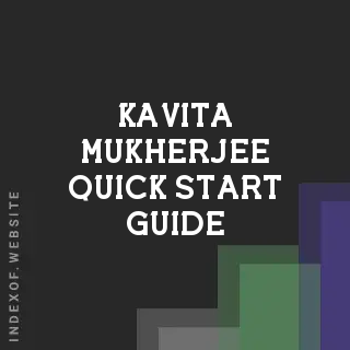 Kavita Mukherjee Quick Start Guide | Indexof