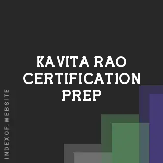 Kavita Rao Certification Prep | Indexof