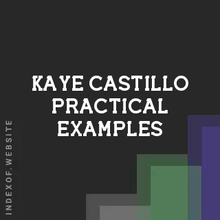 Kaye Castillo Practical Examples | Indexof