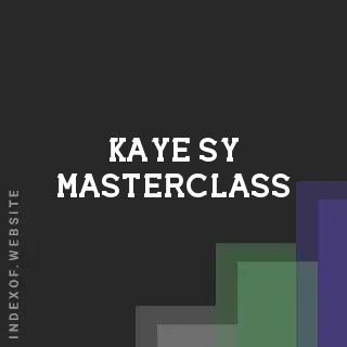 Kaye Sy Masterclass | Indexof