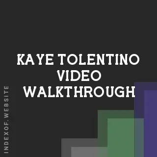 Kaye Tolentino Video Walkthrough | Indexof