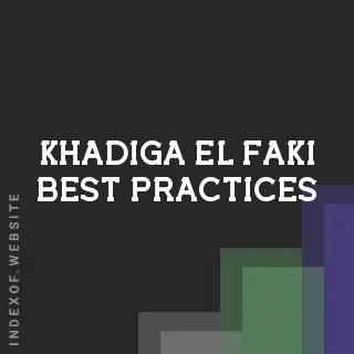 Khadiga El-Faki Best Practices | Indexof