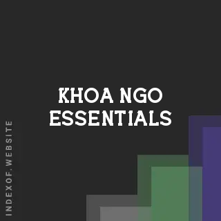 Khoa Ngo Essentials | Indexof