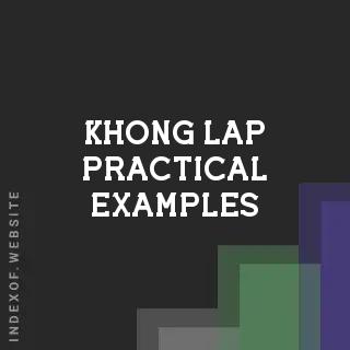 Khong Lap Practical Examples | Indexof