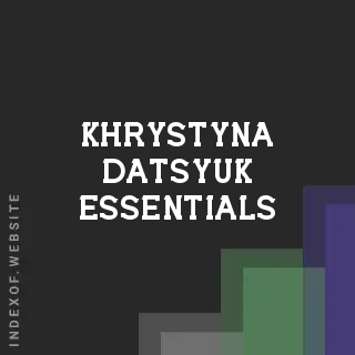 Khrystyna Datsyuk Essentials | Indexof