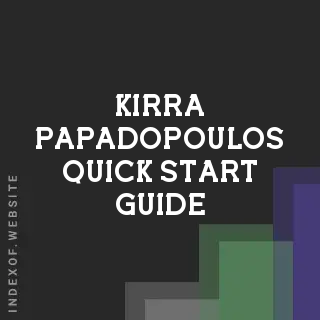 Kirra Papadopoulos Quick Start Guide | Indexof