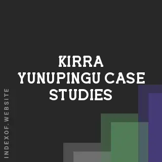 Kirra Yunupingu Case Studies | Indexof