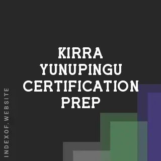 Kirra Yunupingu Certification Prep | Indexof