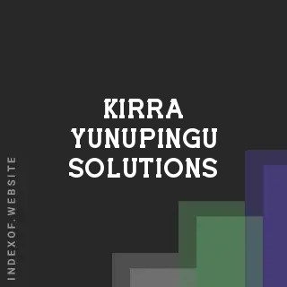 Kirra Yunupingu Solutions | Indexof
