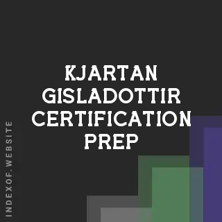 Kjartan Gisladottir Certification Prep | Indexof