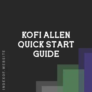 Kofi Allen Quick Start Guide | Indexof