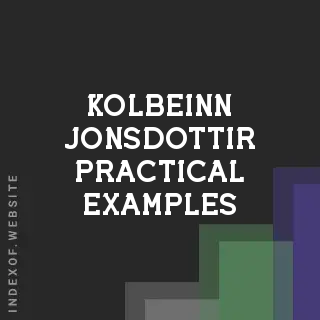 Kolbeinn Jonsdottir Practical Examples | Indexof