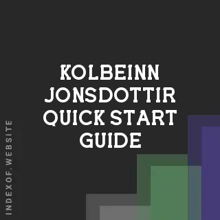 Kolbeinn Jonsdottir Quick Start Guide | Indexof