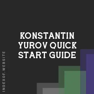 Konstantin Yurov Quick Start Guide | Indexof
