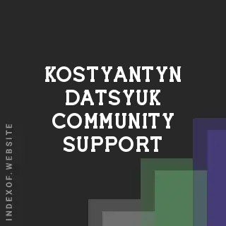 Kostyantyn Datsyuk Community Support | Indexof